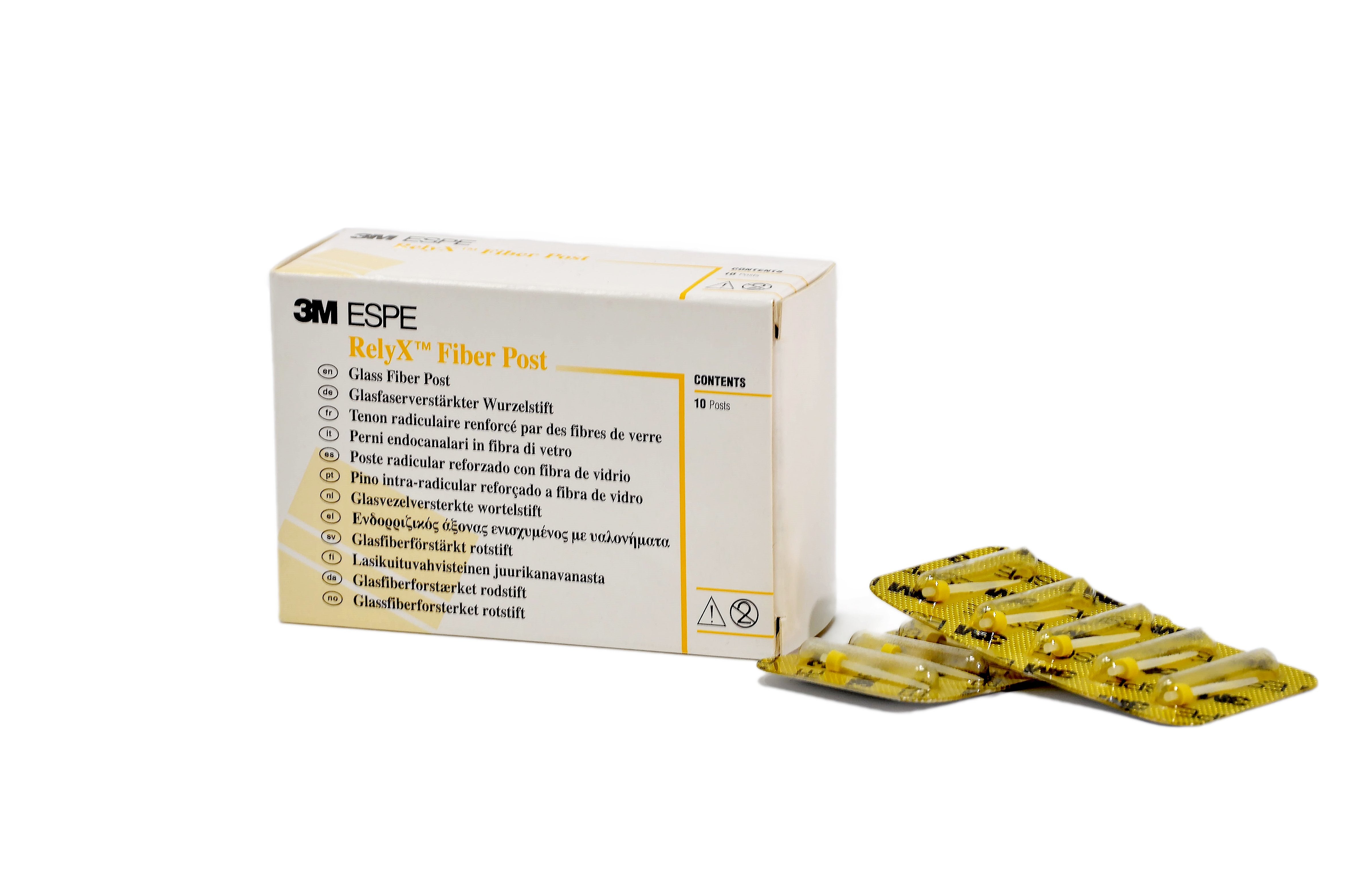 3M ESPE 56861 RelyX Fiber Posts Glass Reinforced #1 1.3 mm Yellow 10/Pk 3M ESPE 56861 RelyX Fiber Posts Glass Reinforced #1 1.3 mm Yellow 10/Pk